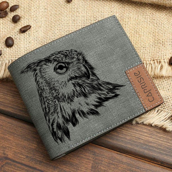 Eurasian Eagle-Owl Wallet: Personalized Wallet for Men & Women | Majestic Wild Animal Design | Uhu Inspired | Nature Lovers Unique Gift Idea