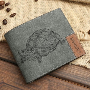 Niedliche Schildkröte Geldbörse | Meeresschildkröte Design Herren & Damen Geldbörse | Personalisierte Geldbörse mit Meerestiermotiv | Marine Leben Geschenkidee