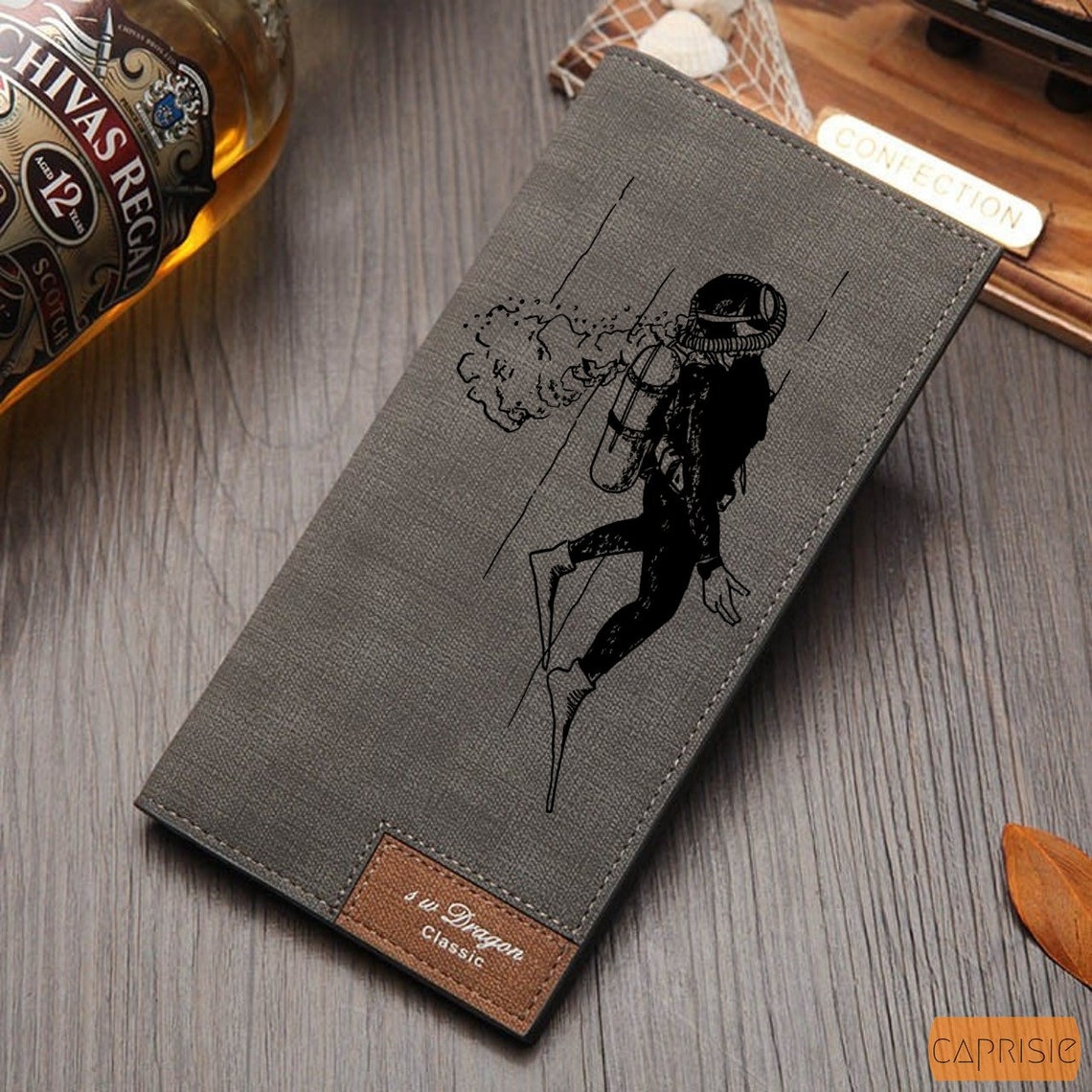 Scuba Diving Design Wallet for Men & Women Diver Diving Etsy