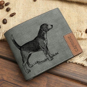 Portefeuille Beagle Dog pour homme et femme | Portefeuille pour maman Beagle | personnalisé pour amoureux des animaux de compagnie pour chiens | Idée cadeau