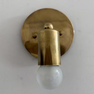 Mid-Century Modern Brass Wall Sconce - Handmade in UK