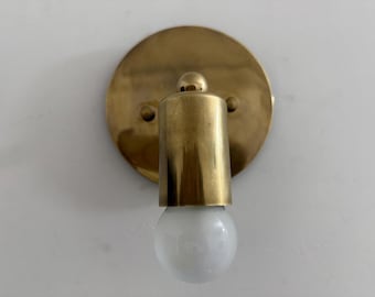 Mid-Century Modern Brass Wall Sconce - Handmade in UK