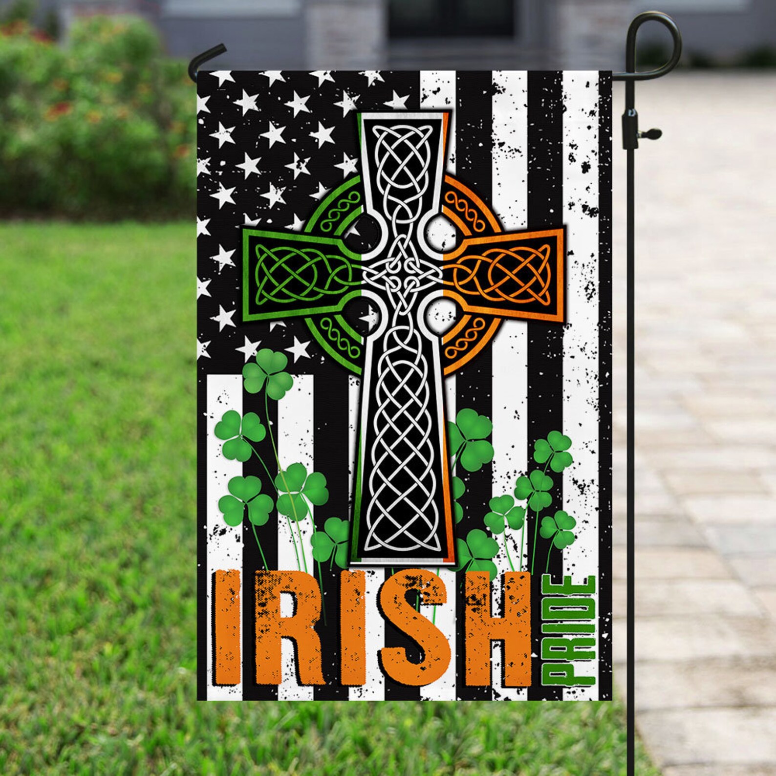 St Patrick's Day Flag Saint Patrick Day Flag Irish Happy