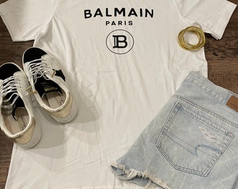 balmain t shirt etsy
