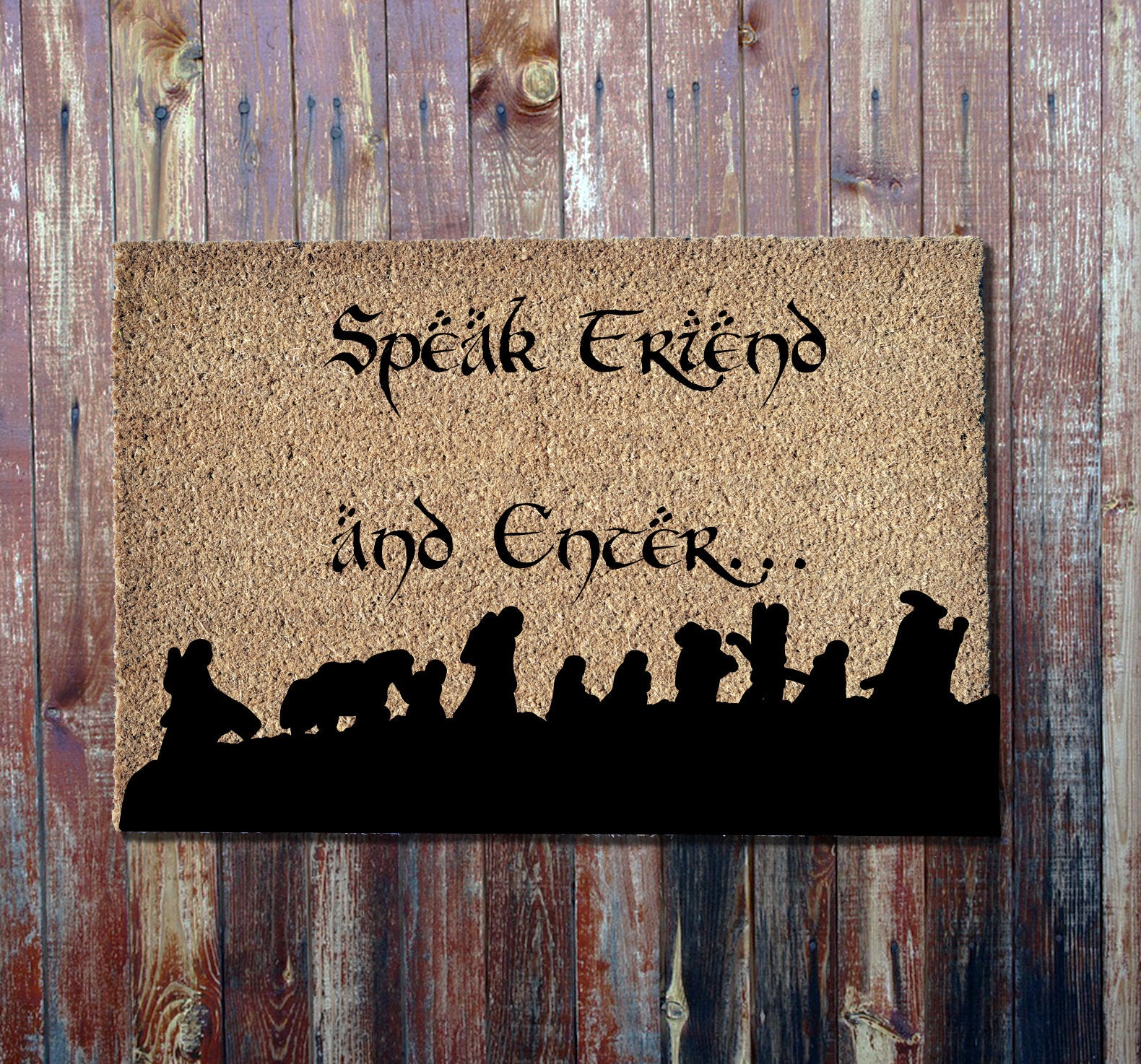 Speak Friend and Enter svg doormat PNG for sublimation Etsy