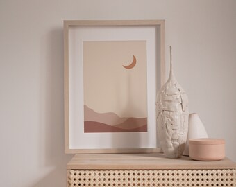 Abstract Print / Boho Decor / Minimalist Wall Art / Bedroom Lounge Decor / Boho Wall Decor / A4 Print / Birthday Gift / Boho Print