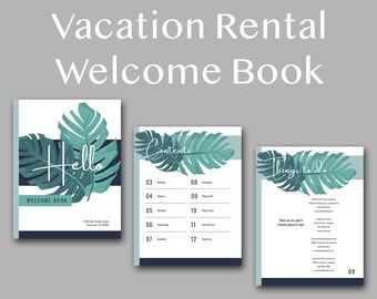 Airbnb Welcome Book Template: Beach House Manual (Canva Editable)
