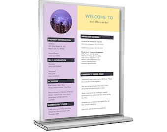 Airbnb Welcome Sign Template: Editable Vacation Rental Guide (Digital Download)