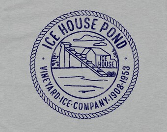 Koszulka Ice House Pond, Koszulka Martha's Vineyard, Koszulka Mussel Tees, Koszulka Vineyard Ice Company, Koszulka Vintage Martha's Vineyard