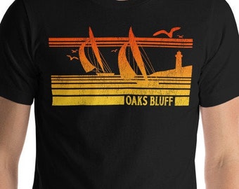 Koszulka Oaks Bluff, Koszulka Martha's Vineyard, Koszulka Mussel Tees, Koszulka Vacation, Koszulka Sunset, Zabawna koszulka, Koszulka Sailboat