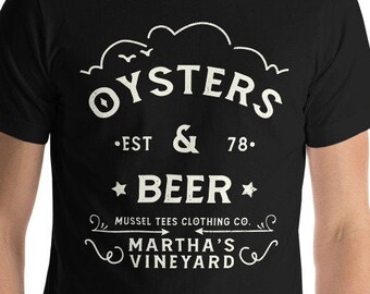 Koszulka Oysters and Beer, Koszulka Martha's Vineyard, Koszulka Mussel Tees, Koszulka Vineyard, Koszulka MV, Koszulka Cape and Islands