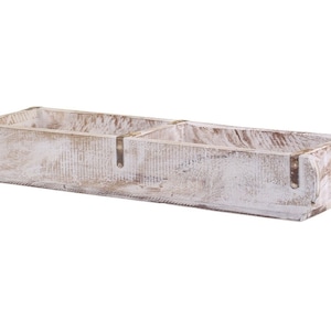 Antique Backsteinform | Ziegelform | Holzkiste | 56 cm x 15 cm x 10 cm - hergestellt aus alter, recycelter Ziegelsteinform gekalkt