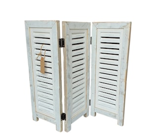 Window shutter as decoration height 53 cm 3-part - small room divider / partition