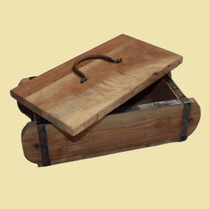 Antique brick mold with lid | Brick shape | Wooden box | 32cm x 15cm x 12cm - made from old recycled brick mold