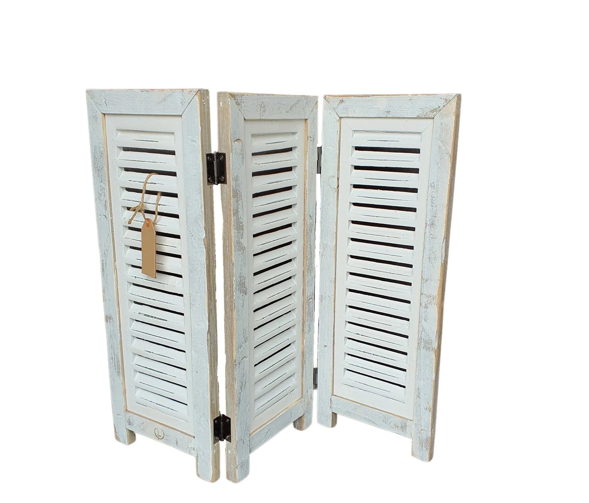 Fensterladen als Deko Höhe 53 cm 3-teilig - kleiner Raumteiler / Trennwand / Paravent