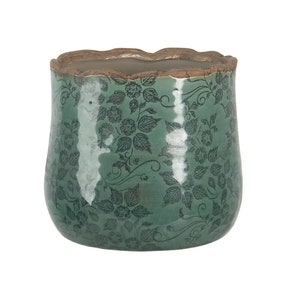 gr. Clayre & Eef Blumentopf Übertopf Topf Landhausstil Shabby Chic Ø18cm x H16cm  #6CE1252M
