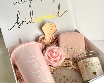 Bridesmaid proposal filled giftbox, Personalised bridesmaid proposal box, Will you be my bridesmaid gift,Bridal shower filled giftbox,Hen-do