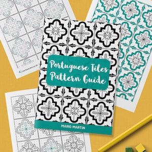 PORTUGUESE TILES Pattern Drawing Guide | How To Draw Decor Patterns | Doodle Workbook with Step by Step Tutorial | Printable PDF Ebook