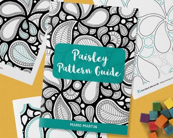 PAISLEY Pattern Drawing Guide | How To Draw Geometric Patterns | Step by Step Tutorial + Tracing Template | Printable PDF Ebook