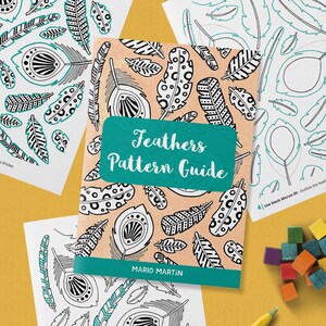 FEATHERS Pattern Drawing Guide | How To Draw Animal Patterns | Step by Step Tutorial + Tracing Template | Printable PDF Ebook