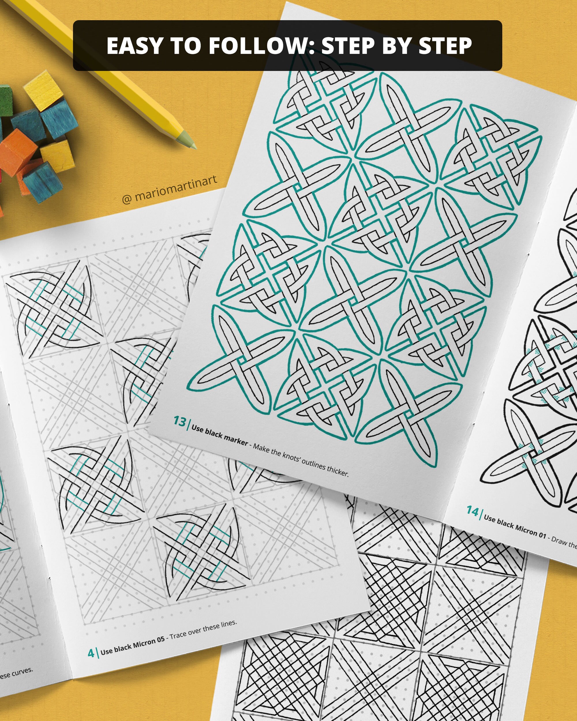 CELTIC KNOTS Pattern Drawing Guide How to Draw Geometric - Etsy