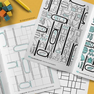 HIEROGLYPHS Pattern Drawing Guide How To Draw Egyptian Patterns Step by Step Tutorial Tracing Template Printable PDF Ebook image 3