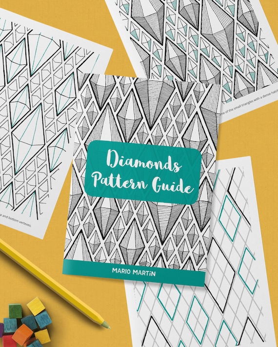 DIAMONDS Pattern Drawing Guide How to Draw Geometric - Etsy