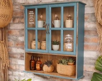 PARISIENNE Rustic Vintage Pigeonhole Wall Storage Unit Grid Square Organisation Apothecary Shelf Compartment Shelves Drawer Rack Display Box