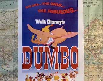 Dumbo Disney movie cartoon poster print #3