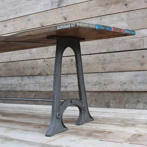 FORÉT Axdane Cast Iron Vintage Raw Steel A Frame Coffee Table Legs 400 x 400mm