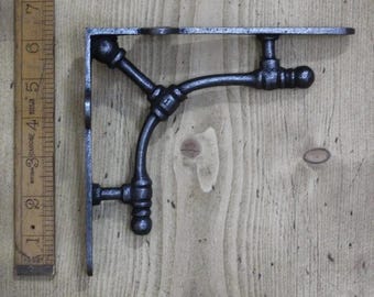 ALBION Coppia di robuste staffe per mensole da parete industriali realizzate a mano nel Regno Unito