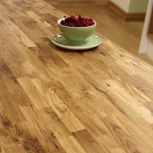 FORÈT Worktop Solid Oak Walnut Wood Chunky Desk Dining Table Top ...