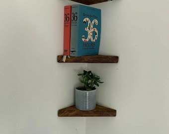 Forêt rustic industrial solid wood chunky scaffold shelves corner shelves