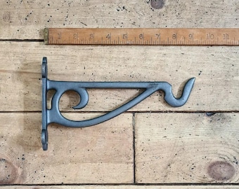 BONBY Hanging Basket Wall Mounted Bracket Heavy Duty Industrial Wall Shelf Lantern Hook Handmade in the UK