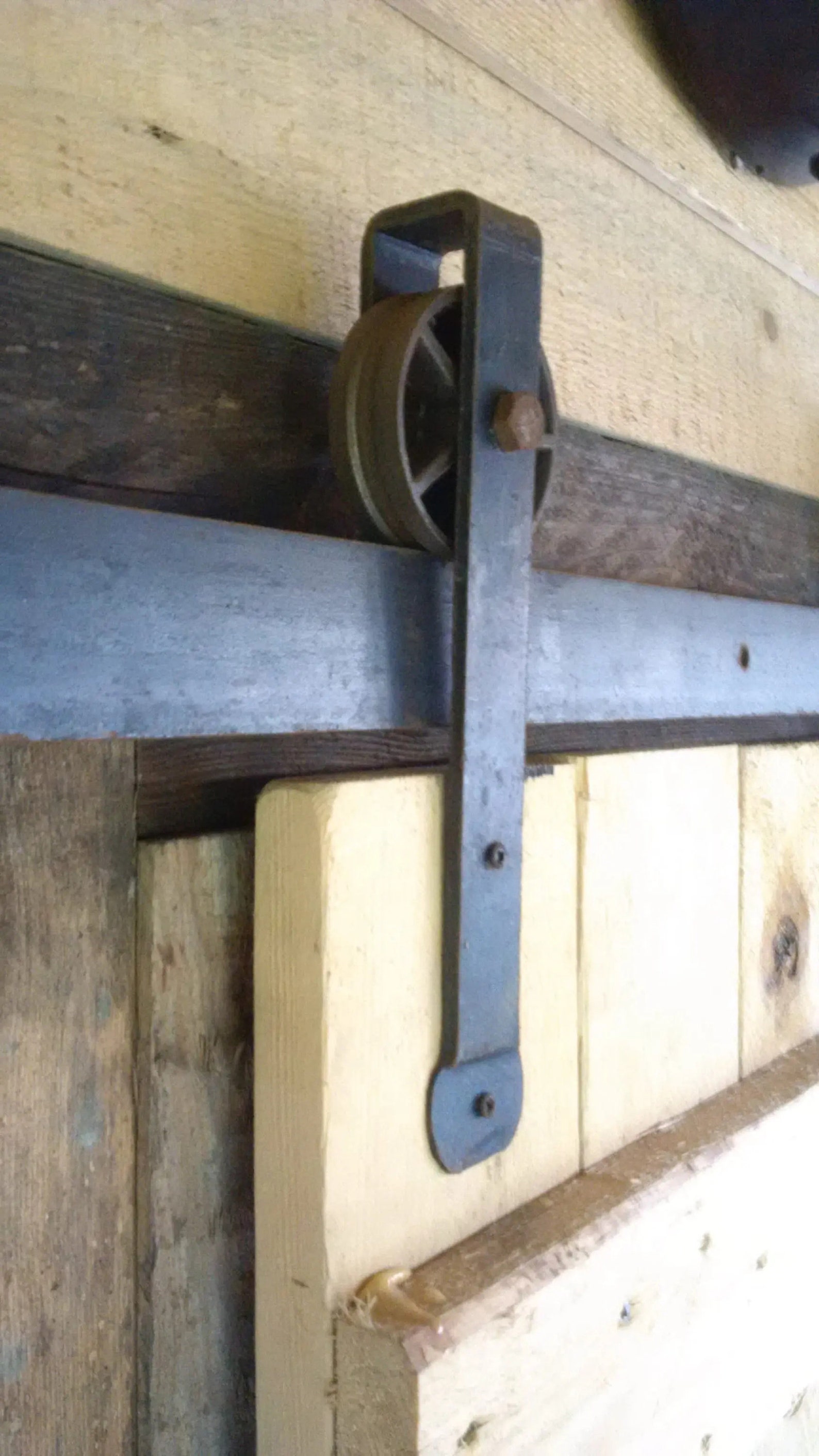 FORÉT Penny End Rustic Antique Iron Hand Forged Sliding Door Rail With ...