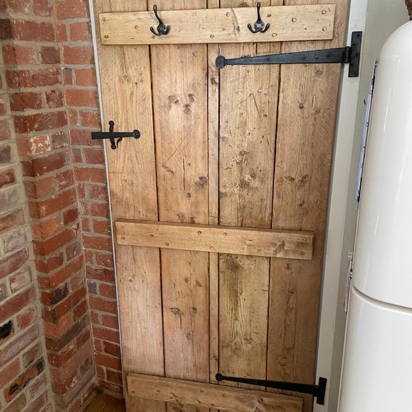 FORÉT Rustic Handcrafted Solid Wood Internal Oak Pine Door - Custom Sizes Available