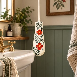 CHINTZ Hand-Painted Light Pull Ceramic Pattern Bathroom Lamp Toilet Chain Handle