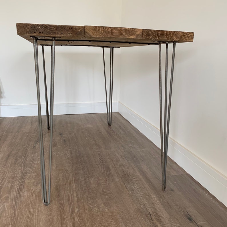 FORÊT Rustic Hairpin Leg Desk Handcrafted with Solid Wood Etsy