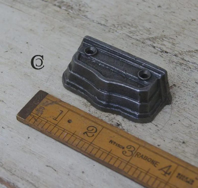 RIM Latch Antique Hand Forged Iron Rustic Door Latch Catch Cupboard Lock image 2