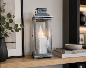 TREE Candle Lantern Antique Steel Tree Candle Holder Vintage Reclaimed Handmade