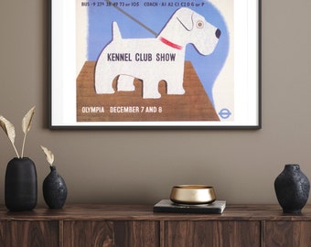 Vintage 1950s kennel club dog show olympia advertisement promotional print poster a3 & a4