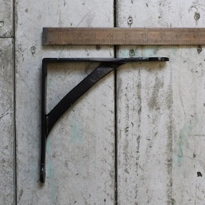 FORET Pair of Heavy Duty Industrial Solid Penny End Wall Shelf Brackets