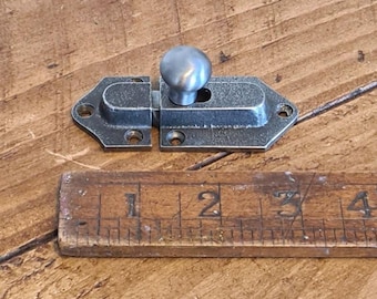 SLIDE Cupboard Slide Bolt Rustic Hand Forged Door Latch Vintage Cast Industrial Factory Style Unsprung Antique Iron