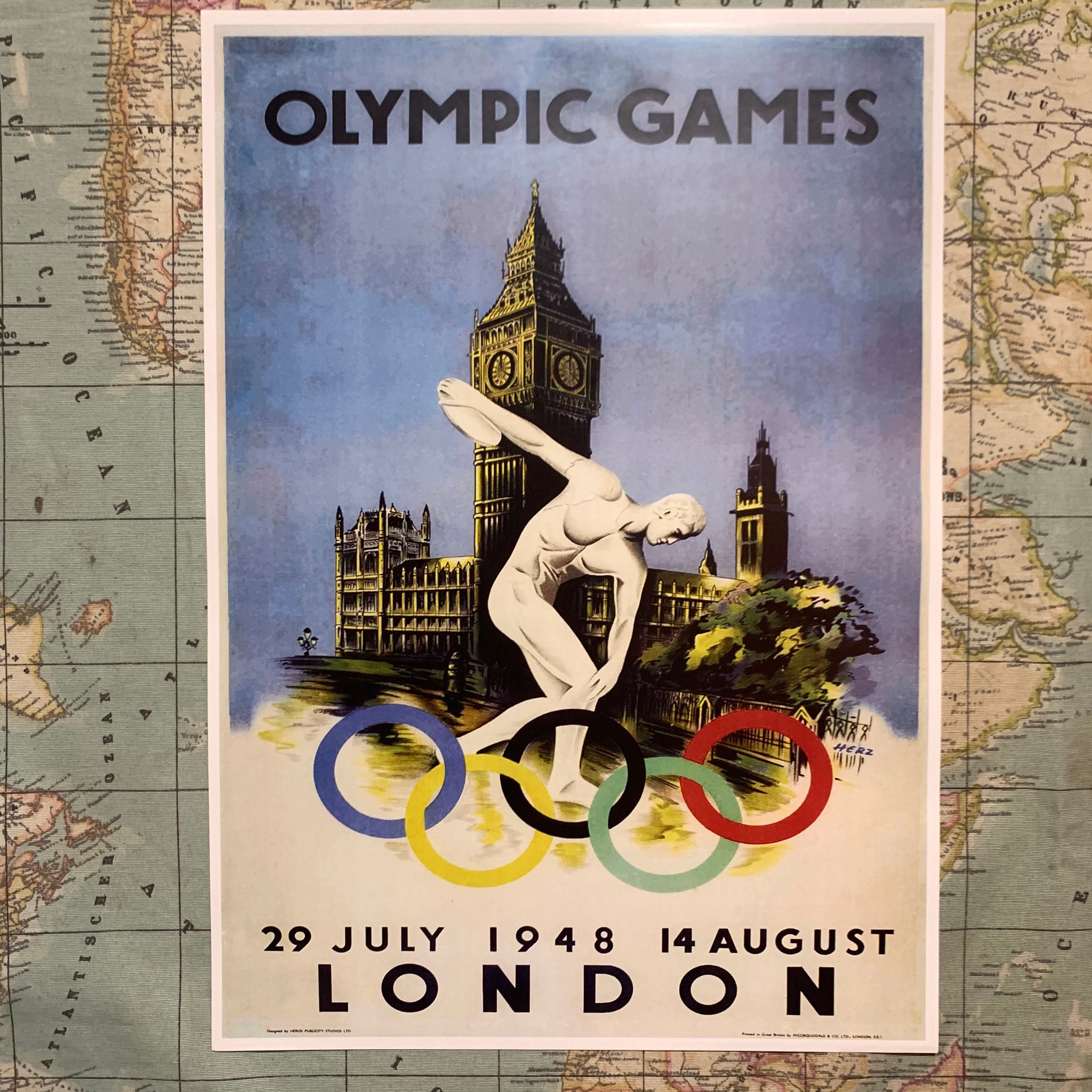 Vintage 1940s Olympic Games Olympics London Travel Tourism | Etsy