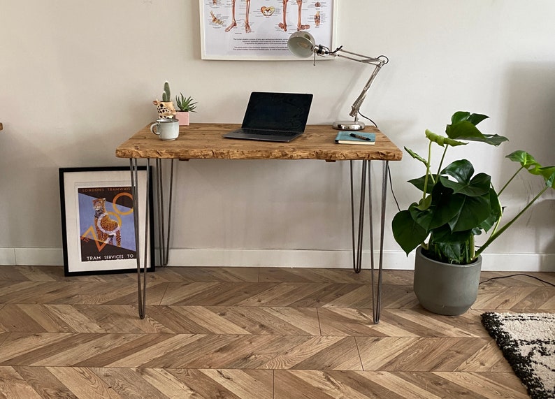 FORÊT Live Edge Industrial Rustic Hairpin Leg Desk Table Etsy Canada