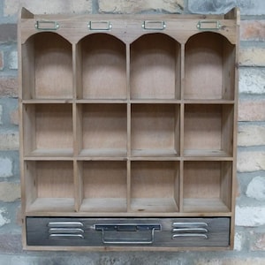 MEPPEL Rustikaler Vintage Taubenschlag Wand Aufbewahrungsbox Gitter Quadrat Organisation Apotheker Regal Fach Regal Küche Kräuterregal Vitrine Box
