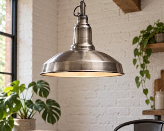 OLDFIELD Industrial Steel Pendant Hanging Light Lamp Shade Metal 300mm