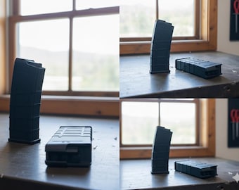 AR15 Magazine Battery Holder (AA) - Tactical Desk Organizer for Man Cave - Military Style Battery Storage - Groomsmen Gift for Gun Lover