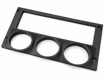 Foxbody Mustang Triple Gauge Pod - 3D Printed 52mm Mount (87-93 Single DIN Radio Delete)