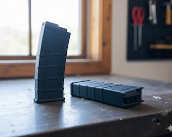 AR15 Magazine Battery Holder (AAA) - Tactical Desk Organizer for Man Cave - Military Style Battery Storage - Groomsmen Gift for Gun Lover